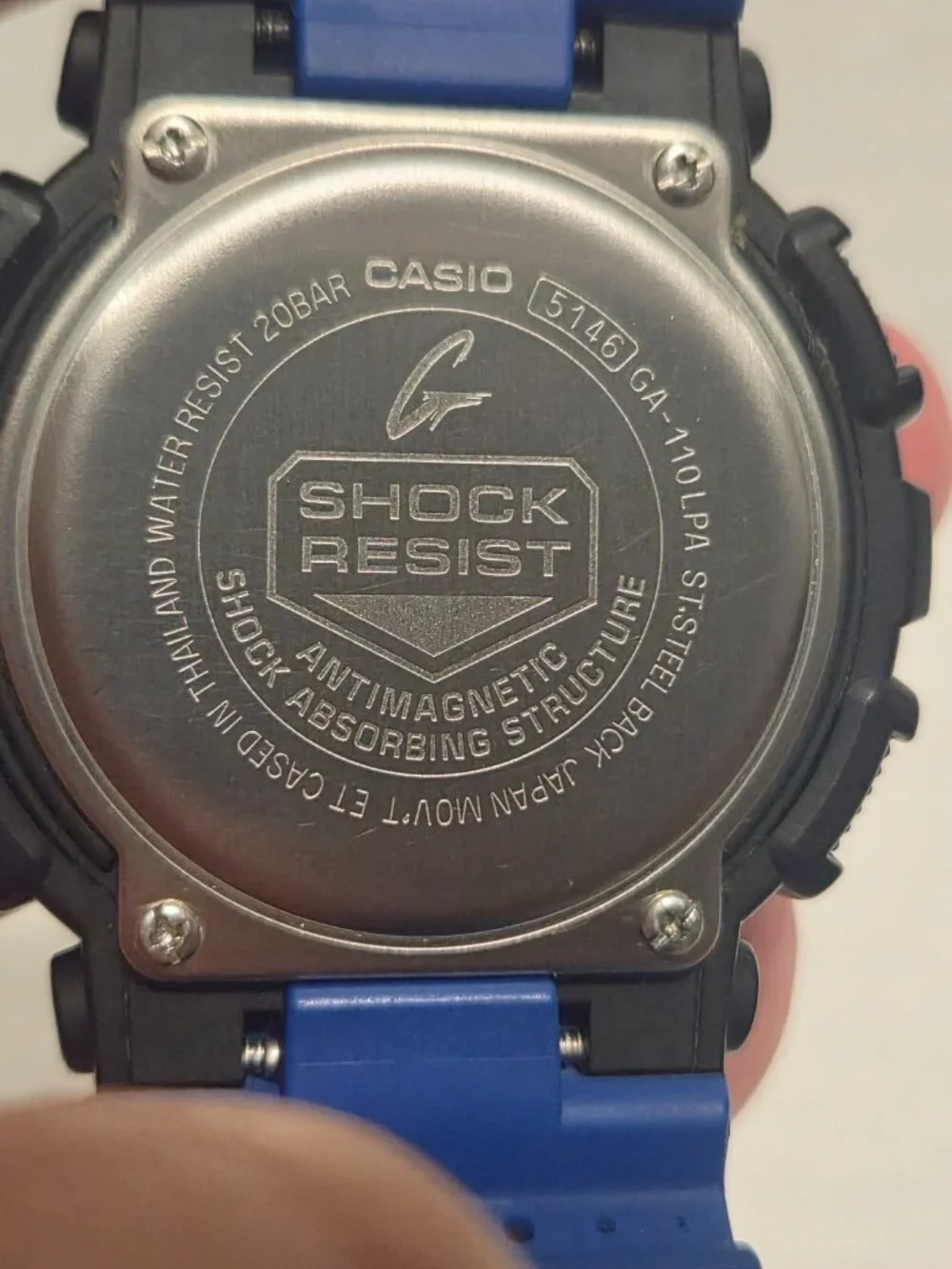 Casio G Shock Gloss Black and blue